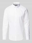 Slim fit zakelijk overhemd met kentkraag