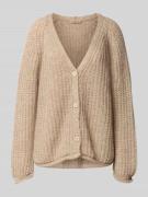 Oversized gebreid jack met knoopsluiting