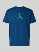 Regular fit T-shirt van puur katoen met logoprint