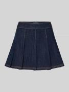 Jeansrok met platte plooien