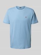 T-shirt met labelstitching en ronde hals