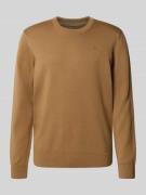 Regular fit gebreide pullover van puur katoen, model 'LOUKAA'