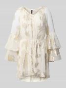 Loose fit mini-jurk met metallic glanzend motief, model 'CHILI'