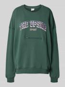 Relaxed fit sweatshirt met labelstitching