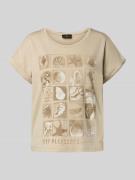 Regular fit T-shirt van puur katoen met motiefprint