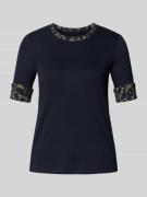 T-shirt met mouwomslagen