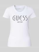 T-shirt met labeldetail