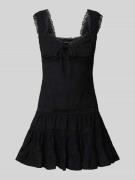 Mini-jurk met broderie anglaise, model 'Cornelia'