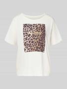 Regular fit T-shirt van puur katoen met dierenprint