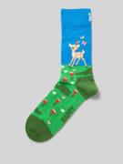 Sokken met motiefstitching, model 'Deer'