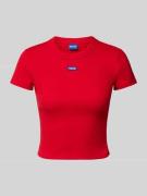 Slim fit T-shirt van katoenmix, model 'BABY TEE_B'