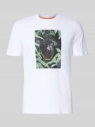 Regular fit T-shirt van puur katoen, model 'ANIMALI'