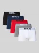 Boxershort met logostitching in een set van 5 stuks, model 'Damien'