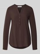 Blouseshirt van viscose met V-hals