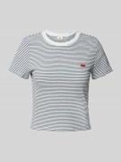 T-shirt met labelpatch en ronde hals
