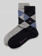 Sokken met argyle-stitching in een set van 2 paar