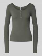 Slim fit shirt met lange mouwen van katoenmix, model 'KITTE'