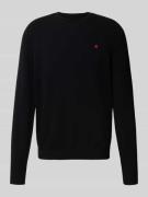 Gebreide pullover van lanawolmix met ronde hals