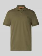Slim fit poloshirt van katoenmix