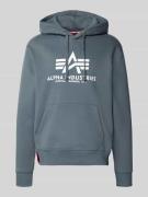 Hoodie met labelprint