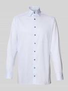 Regular fit zakelijk overhemd van puur katoen