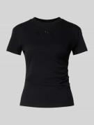 Slim fit T-shirt van puur katoen