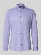 Slim fit zakelijk overhemd met kentkraag