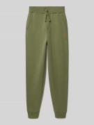 Regular fit sweatpants met logostitching