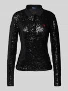 Poloshirt met pailletten, model 'JULIE'