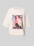 Sweatshirt met 1/2-mouwen en tunnelkoord