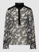 Blouse van viscose met all-over motief