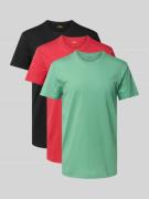 Regular fit T-shirt in een set van 3 stuks, model 'Crew'