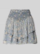Uitlopend chiffon rok met all-over bloemenmotief, model 'LULA SKIRT'