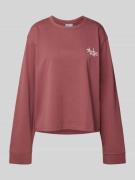 Shirt met lange mouwen in riblook met ronde hals