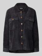 Loose fit overhemdblouse in ribcordlook, model 'EFFI'