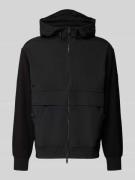 Regular fit sweatjack van puur katoen, model 'ZE_HOOD'