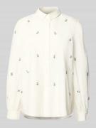 Regular fit blouse met stitchings, model 'SANAZ'