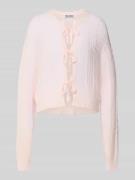 Gebreide cardigan met ajourpatroon