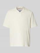 Regular fit poloshirt met seersuckerstructuur, model 'MALES'