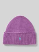 Wollen muts met logostitching