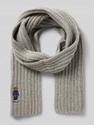 Wollen sjaal met label- en motiefstitching, model 'BEAR'