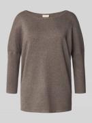 Gebreide pullover van viscosemix met 3/4-mouwen, model 'JONE'