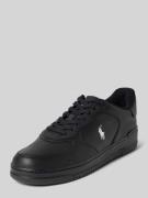Leren sneakers met logostitching, model 'MASTERS'