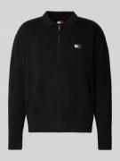 Relaxed fit gebreid jack van puur katoen