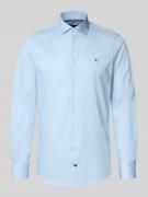 Slim fit zakelijk overhemd van puur katoen