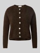 Gebreid jack van alpacamix met ronde hals, model 'VITOW'