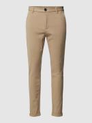 Slim fit stoffen broek met steekzakken