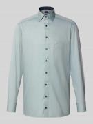 Modern fit zakelijk overhemd van puur katoen