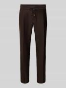 Slim fit pantalon met scheerwol