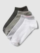 Sneakersokken met labelprint in een set van 4 paar